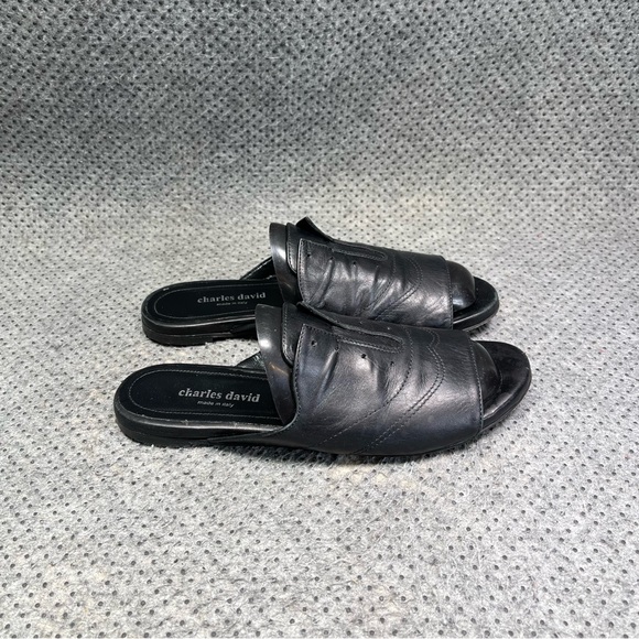 Charles David Black Leather Slip On Shoes Size 6.5 Women’s - Picture 5 of 8